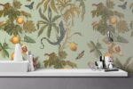 Lemon Lizard Wallpaper: Floral Jungle Removable Mural
