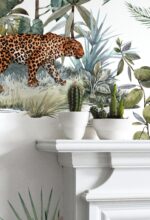 Leopard Jungle Wallpaper Mural:  Wall Art