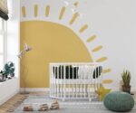 Cute Sun wallpaper for children's rooms design  Cartoon wallpaper