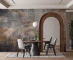 Dark Brown Tropical Leaves Wallpaper Mural - Image 2