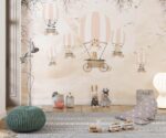 Hot Air Balloon Animals Wallpaper Mural Child Room Decor - Image 2