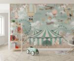 Cartoon Circus Wallpaper Kids Room Decor