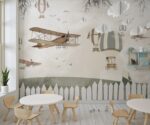 Flying Balloons & Biplanes Print Children's Room Decor - Image 2