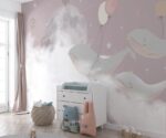 Whale Nursery Wallpaper Children's Room Design - Image 2
