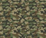 Military camouflage wallpaper with army green pattern for modern and industrial interior walls