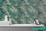 Monstera Leaf Wallpaper:  Tropical Wall Decal