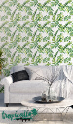 Monstera Leaf Wallpaper: Watercolor Floral - Image 2