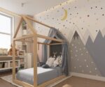 Mountain Nursery Mural Colorful Star Wallpaper - Image 2