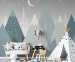 Mountain Nursery Wallpaper Mural  Kids Room Decor - Image 2