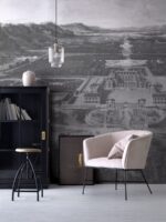 Palace View Mural Wallpaper: Sepia Gray,  Decor - Image 3