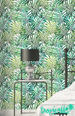 Palm Leaf Pattern Removable Wallpaper: Tropical Wall Decor