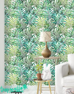 Palm Leaf Pattern Removable Wallpaper: Tropical Wall Decor - Image 2