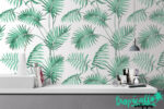 Palm Leaf Wallpaper: Tropical Removable Wall Sticker
