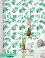 Palm Leaf Wallpaper: Tropical Removable Wall Sticker - Image 2