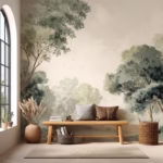 Panoramic Trees Wall Mural Landscape