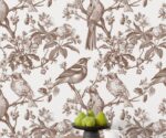 Pastel Chinoiserie Bird Wallpaper