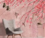 Pastel Rose Chinoiserie Wallpaper