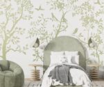 Pastel  Chinoiserie Wallpaper Bedroom