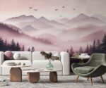 Pastel Mountain Wallpaper Mural - Image 3