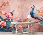 Peacock Chinoiserie Wallpaper