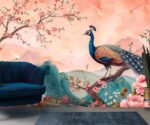Peacock Wallpaper Mural - Image 3