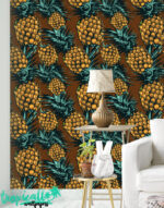 Pineapple Tropical Wallpaper:  Removable Wall Decor - Image 2