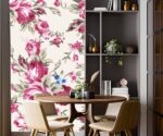 Pink Floral Wallpaper Watercolor Flower Wall Mural - Image 4