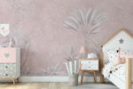 Pink Palm Tree Wallpaper: Tropical Chinoiserie  Mural - Image 2