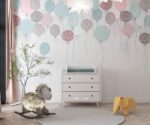 Pastel Balloons Nursery Print Colorful Child Room Decor