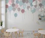 Pastel Balloons Nursery Print Colorful Child Room Decor - Image 2