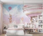 Hot Air Balloon Kids Room Wallpaper Mural - Image 2