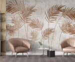 Tropical Brown Leaves Wallpaper