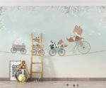 Kids Room Mural Sweet Safari Animals Wallpaper - Image 2