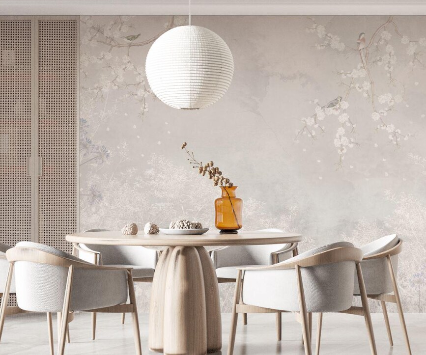 Luxury Botanical Wall Art Tree branches and Flowers vintage - Image 1