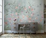 Chinoiserie Crane Wallpaper Tropical Floral  Mural - Image 2