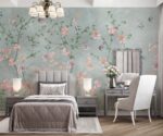 Chinoiserie Crane Wallpaper Tropical Floral  Mural - Image 3