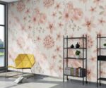 Pink Floral Wallpaper Tropical Flower Wall Mural - Image 2