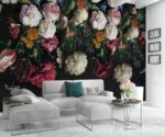 Retro Floral  Wallpaper Rose Texture Wall Mural - Image 3
