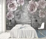 Rose Wallpaper Mural Oil Painting  Retro Floral - Image 2
