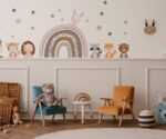 Safari Animals Wall Decal Rainbow Nursery   Mural - Image 2
