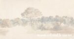 Scenic Watercolor Forest Landscape  Wallpaper Mural: Panoramic Tree View - Image 3