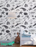 Sea Life Removable Wallpaper: Kids Nursery Wall Decor
