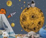 Space Nursery Wallpaper Mural Astronaut Planets - Image 2
