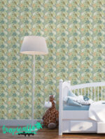 Squirrel & Forest Plants Removable Wallpaper - Exotic Wall Decor - Image 2