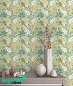 Squirrel & Forest Plants Removable Wallpaper - Exotic Wall Decor