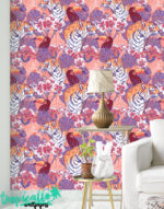 Tiger and Toucan Wallpaper: Floral  Wall Decal