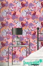 Tiger and Toucan Wallpaper: Floral  Wall Decal - Image 2