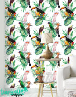 Toucan Floral Wallpaper:  Wall Decal - Image 2
