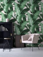 Tropical Banana Leaf Removable Wallpaper: Exotic Jungle Print  Mural for Home Decor - Image 2