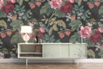 Floral Bird Removable Wallpaper: Roses  Mural